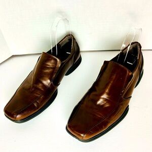 DEXTER DEXFLEX BROWN SLIP-ON LOAFERS MEN 9 1/2